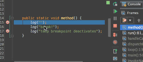 Temporary Breakpoints