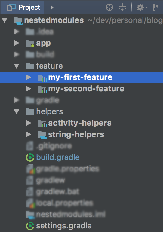Flat Module Structure in Android Studio